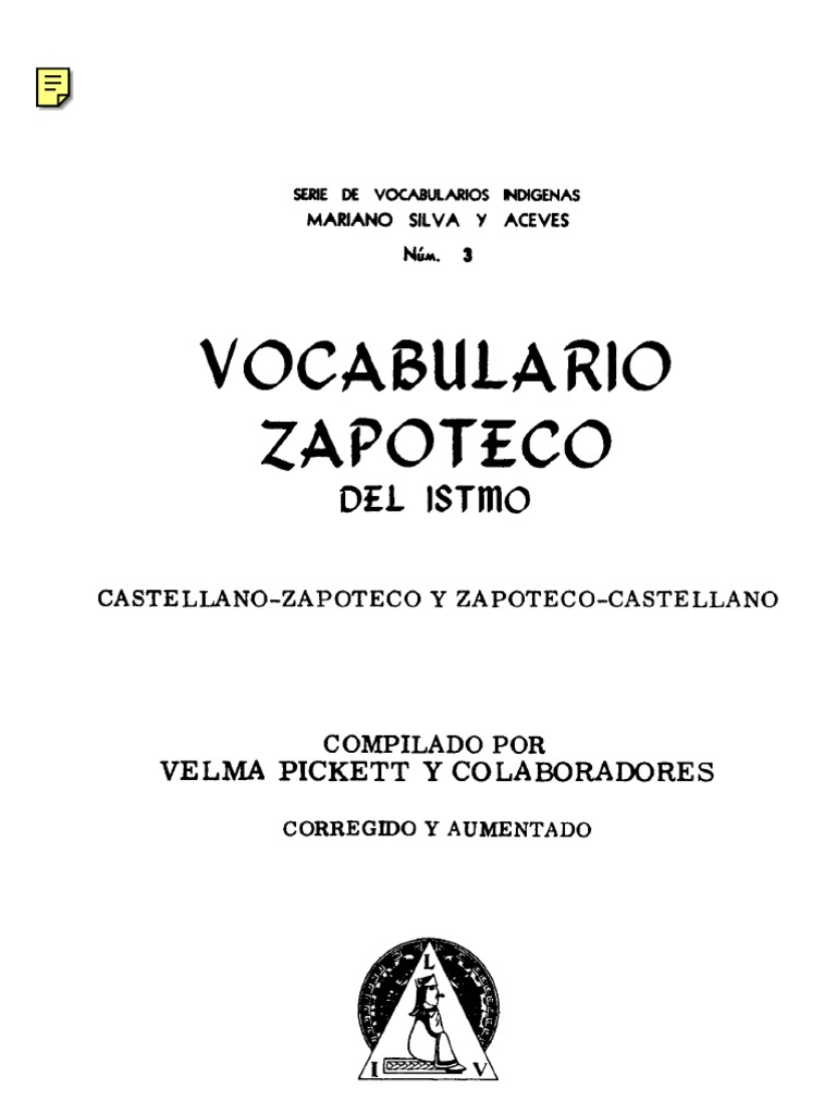 Vocabulario Zapoteco