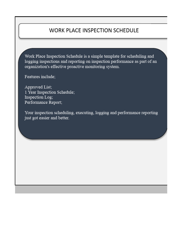 INspection Schedule | PDF | Cement | Industrial Equipment
