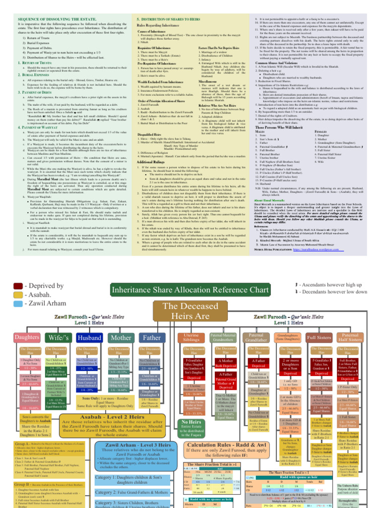 Inheritance Share Allocation Chart | PDF | Inheritance | Grandparent