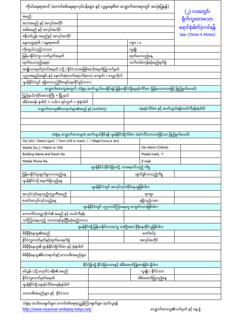 CV Form | PDF