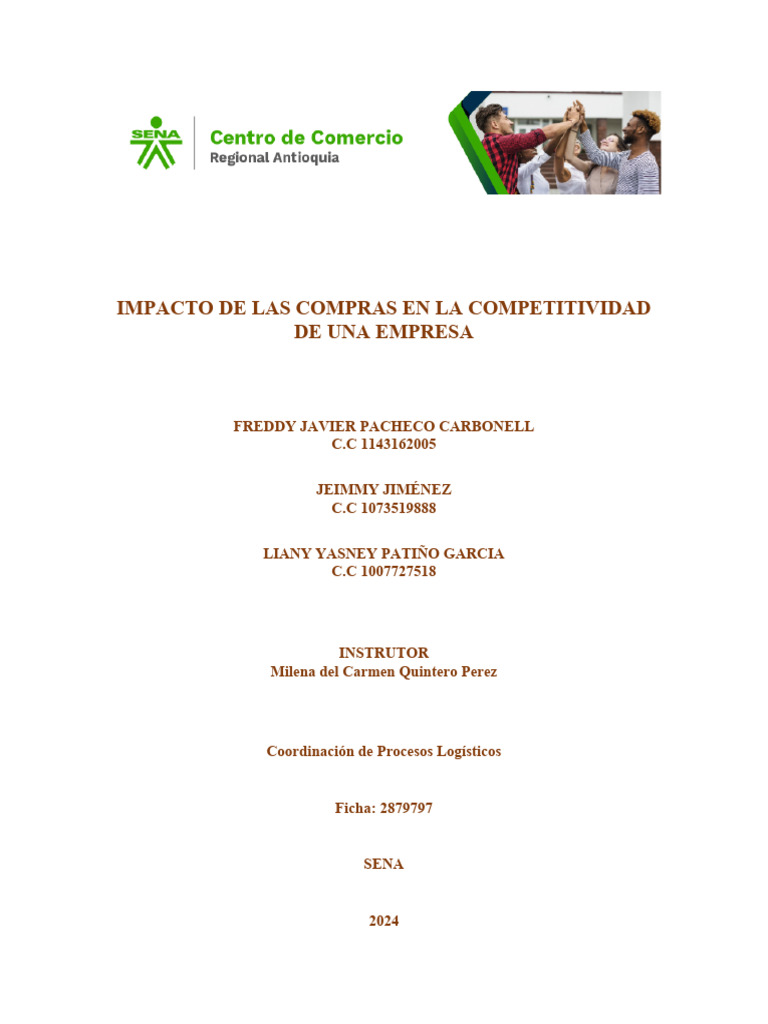 Impacto de Las Compras de La Productividad de Una Empresa | PDF ...