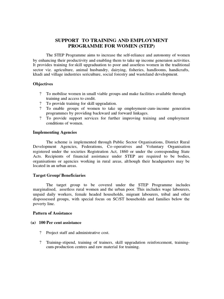Women Empowerment Training Program | PDF | Non Governmental ...