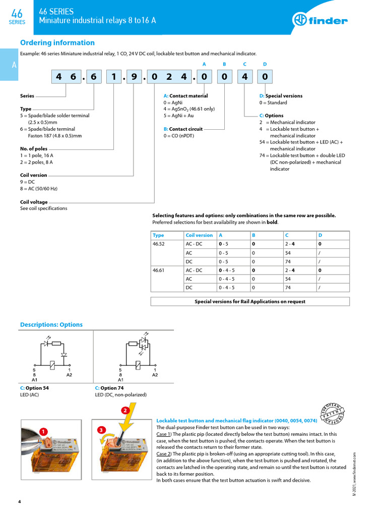 Finder 2 | PDF | Relay | Alternating Current