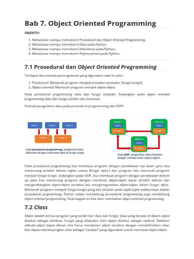 Bab 7 Object Oriented Programming | PDF