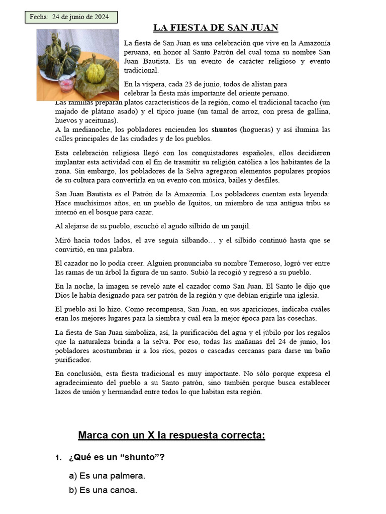 Fiesta de San Juan en la Amazonía | PDF | Ciencias sociales