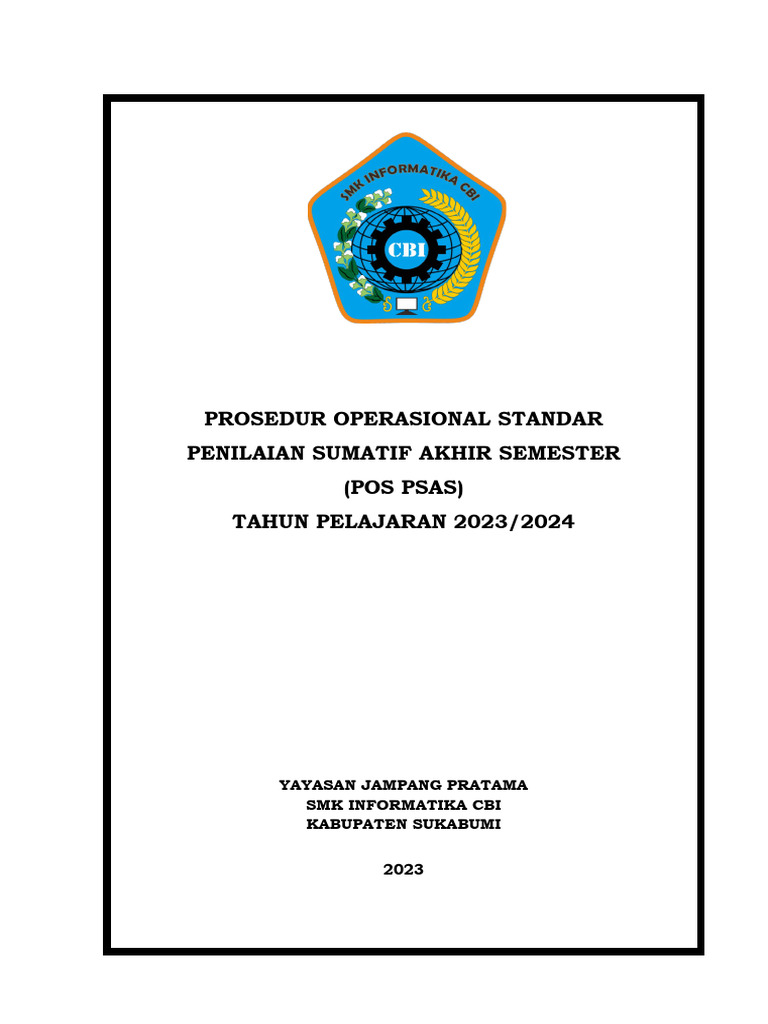 POS PSAS SMK Informatika CBI 2023/2024 | PDF