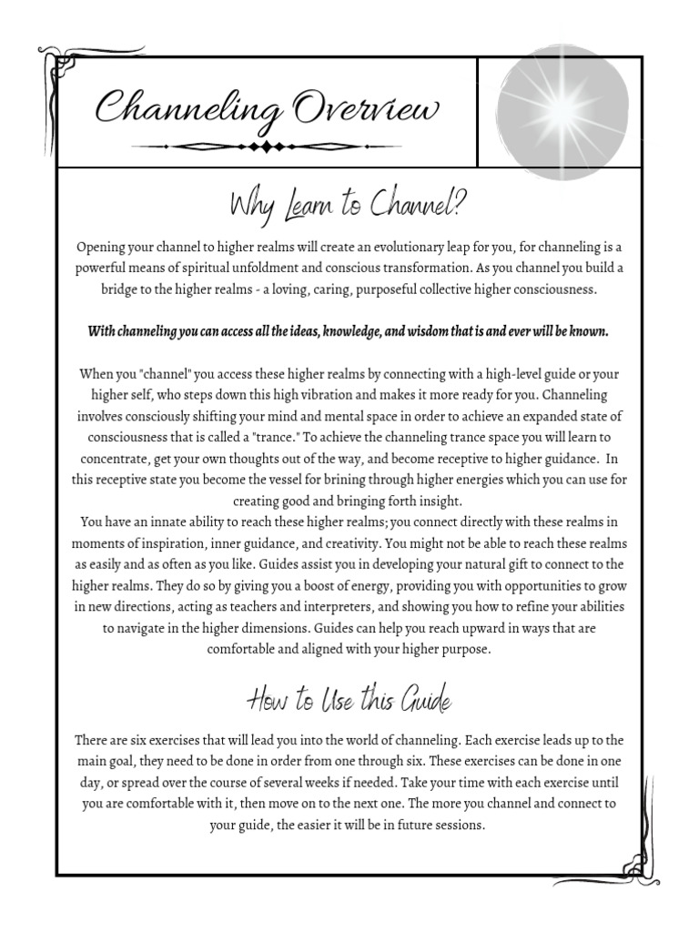 Channeling Spirit Guides Complete Pdf Thought Feeling