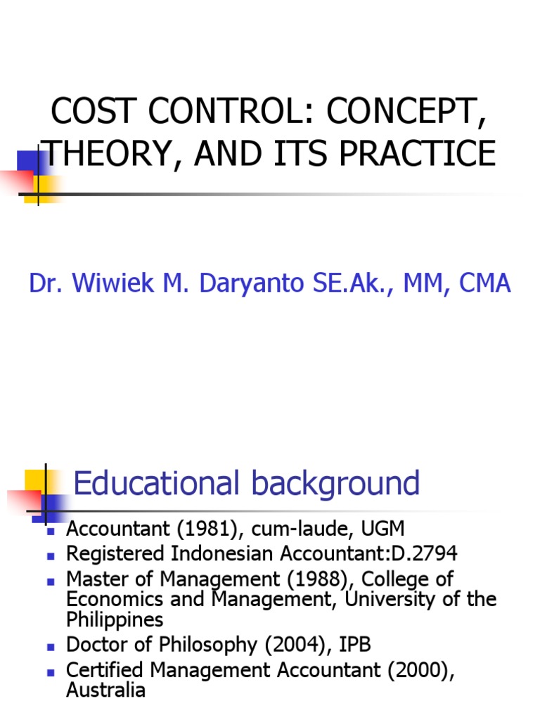 Cost Control: Concepts & Practices | PDF | Cost Of Goods Sold | Inventory