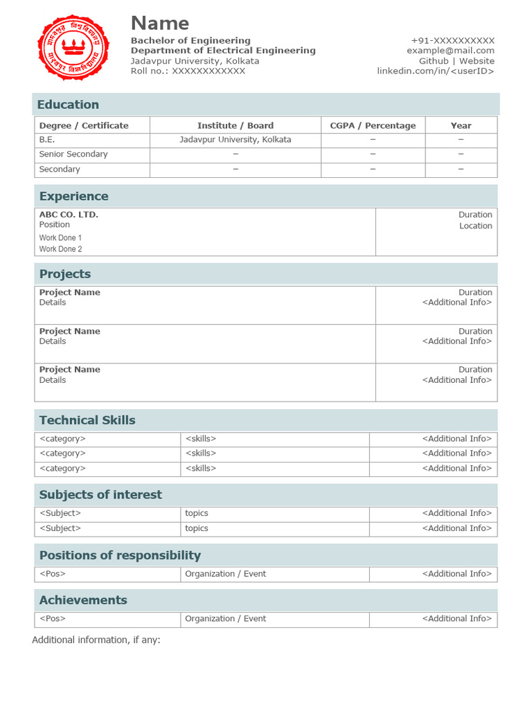 Common Resume demo | PDF | Engineering | Vocational Education