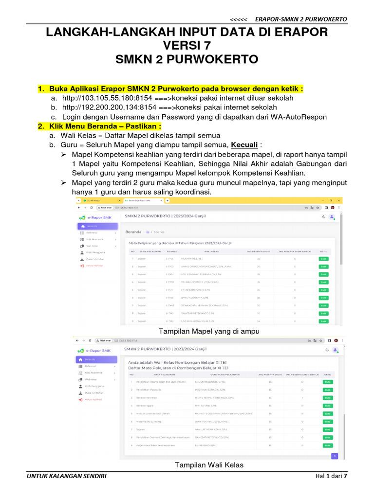 Cara Input Data E-Raport SMK | PDF | Karier & Perkembangan | Komputer