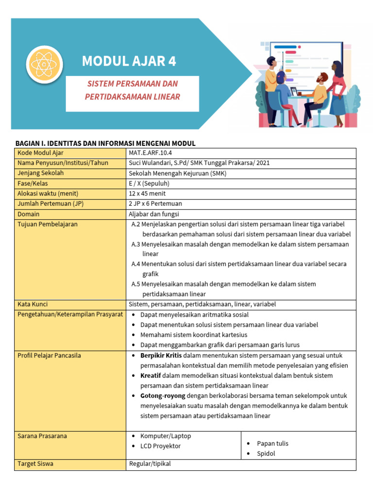 Modul Ajar Mtk4 X Pdf