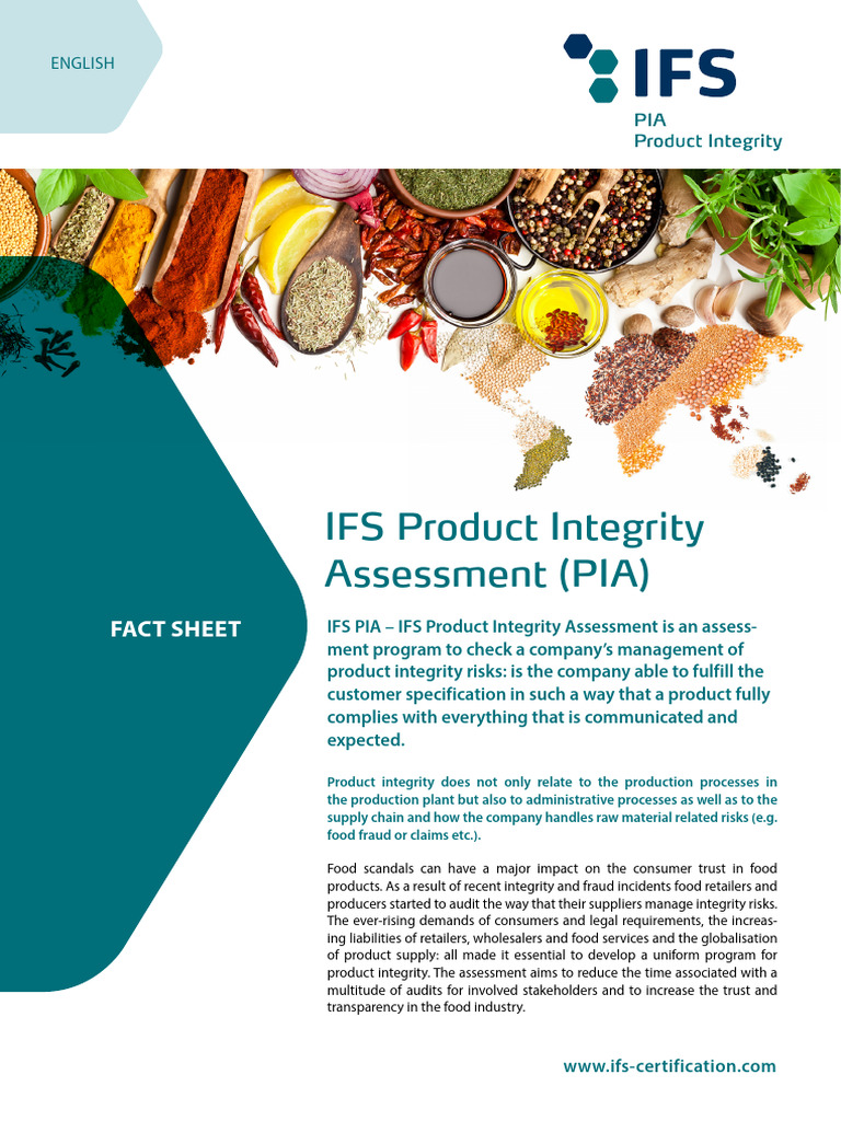 Pia Factsheet En Pdf Foods Supply Chain