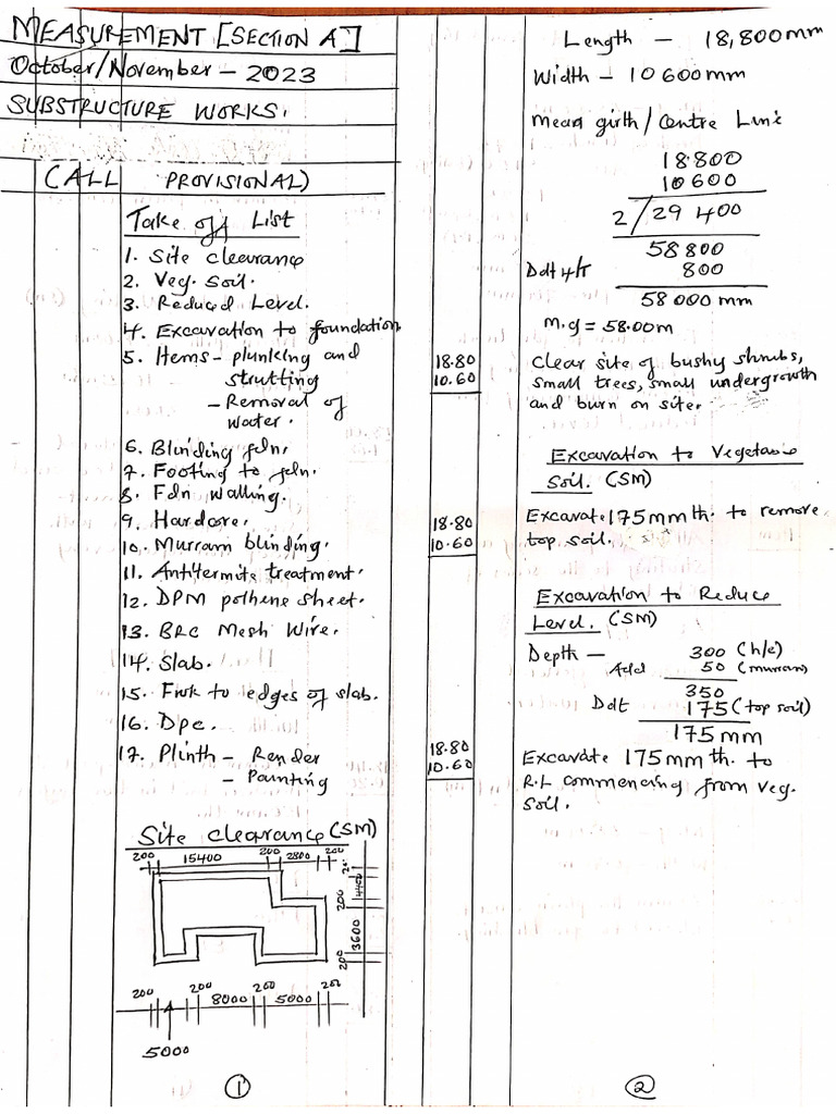 Measurements (Section A) October November - 2023-1 | PDF