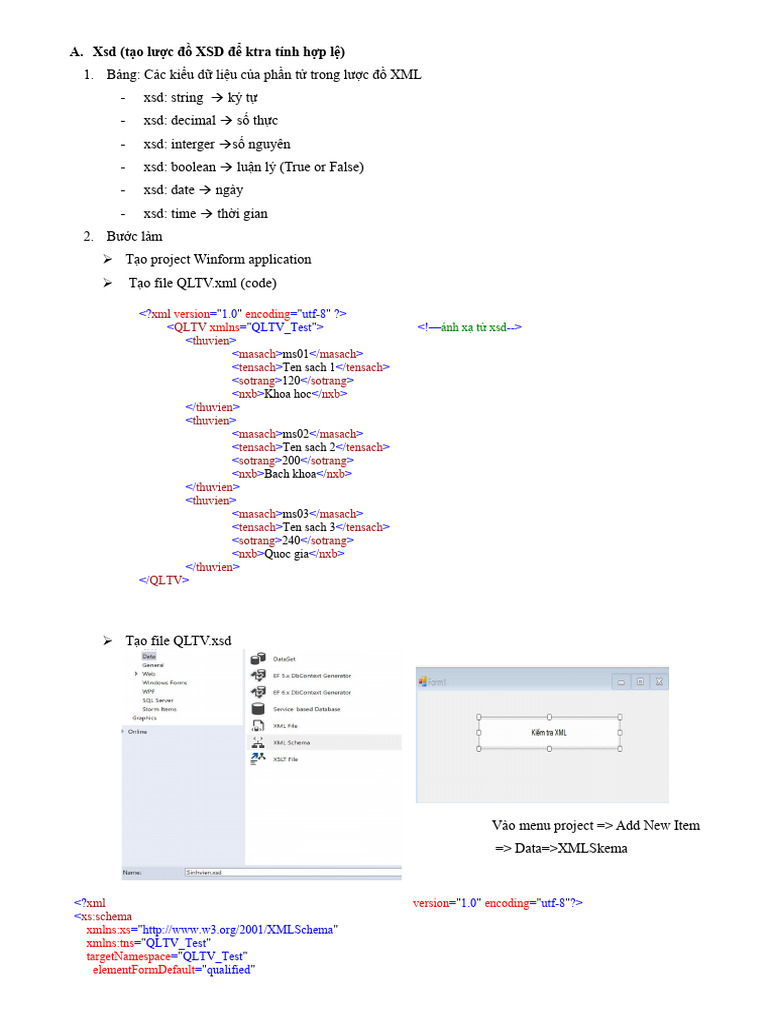 Kiểm Tra và So Sánh XSD trong XML | PDF | Xml | Xml Schema