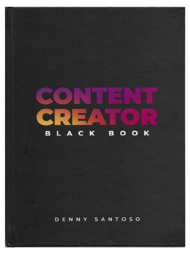 Denny Santoso Content Creator Black Book (2022 Tribelio) Libgen