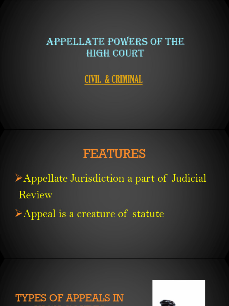 1.appellate Powers of The High Court | PDF | Appeal | Acquittal