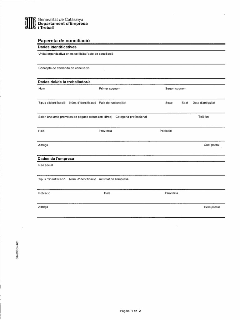 Formulari 1 Papereta | PDF
