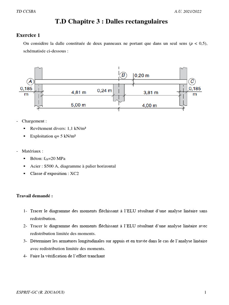 Charge sur dalle béton armé 12 cm PDF — free download