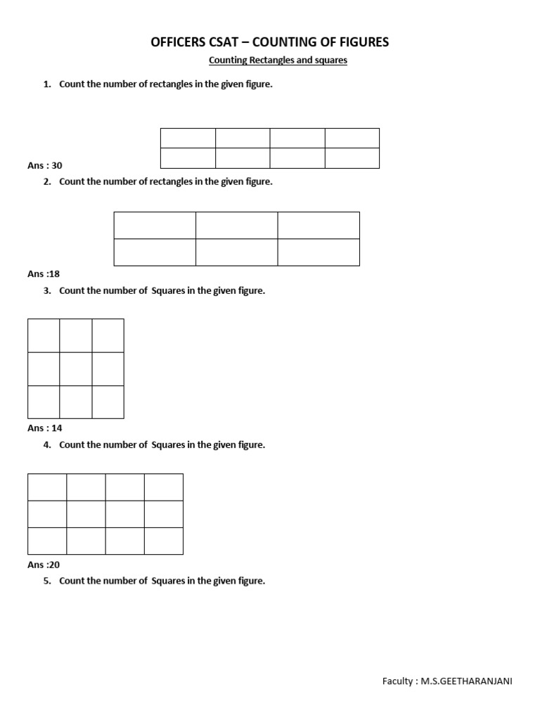 CSAT Figure Counting Guide | PDF | Classical Geometry | Geometric Shapes