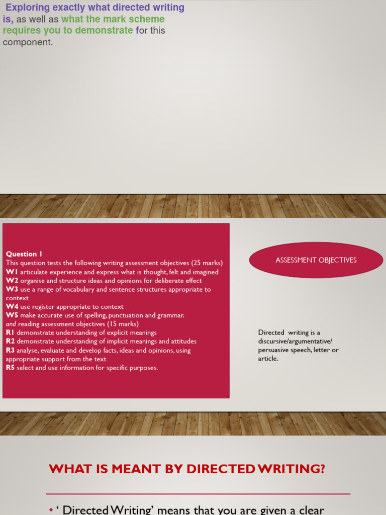 Understanding Directed Writing Techniques | PDF | Rhetoric | Human ...