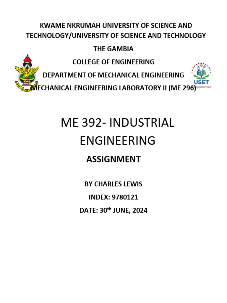 Ie Industrial Engineering Assignment Download Free Pdf Soldering