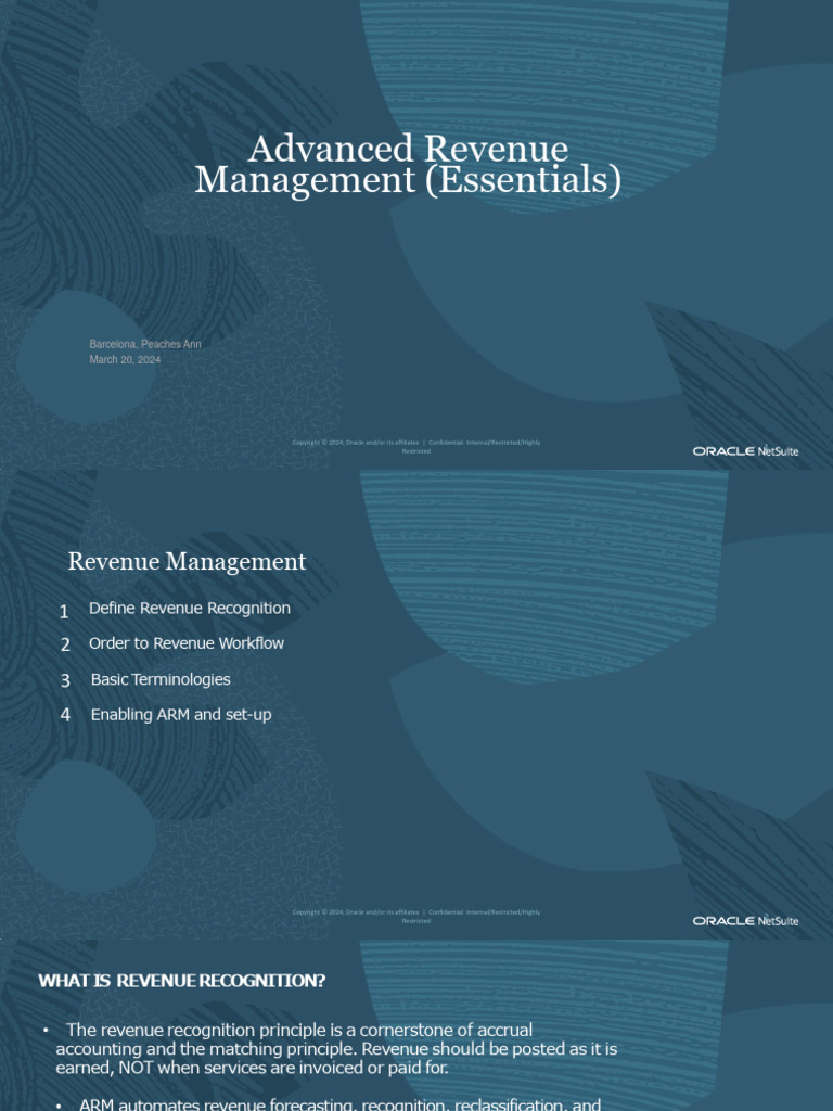 Advanced Revenue Management Essentials | PDF | Revenue | Business