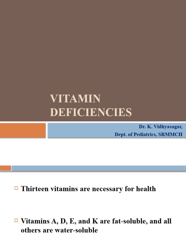 Vitamin Deficiency Diseases Overview | PDF | Vitamin A | Vitamin