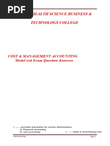Cost & Management Accounting Exit Exam Question & Answer3