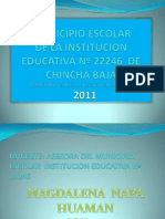 MUNICIPIO ESCOLAR DE LA INSTITUCION EDUCATIVA Nº 22246