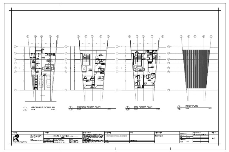 Proposed 3-Storey Apartment Plans | PDF | Bedroom | Residential Buildings