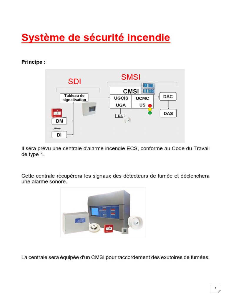 PJ N 29 Systeme de Securite Incendie | PDF | Électrotechnique ...