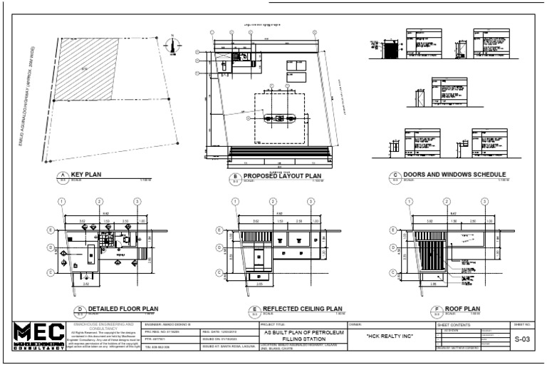 Proposed Layout Plan Doors and Windows Schedule Key Plan: As Built Plan ...