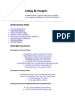 Structural Geology Techniques