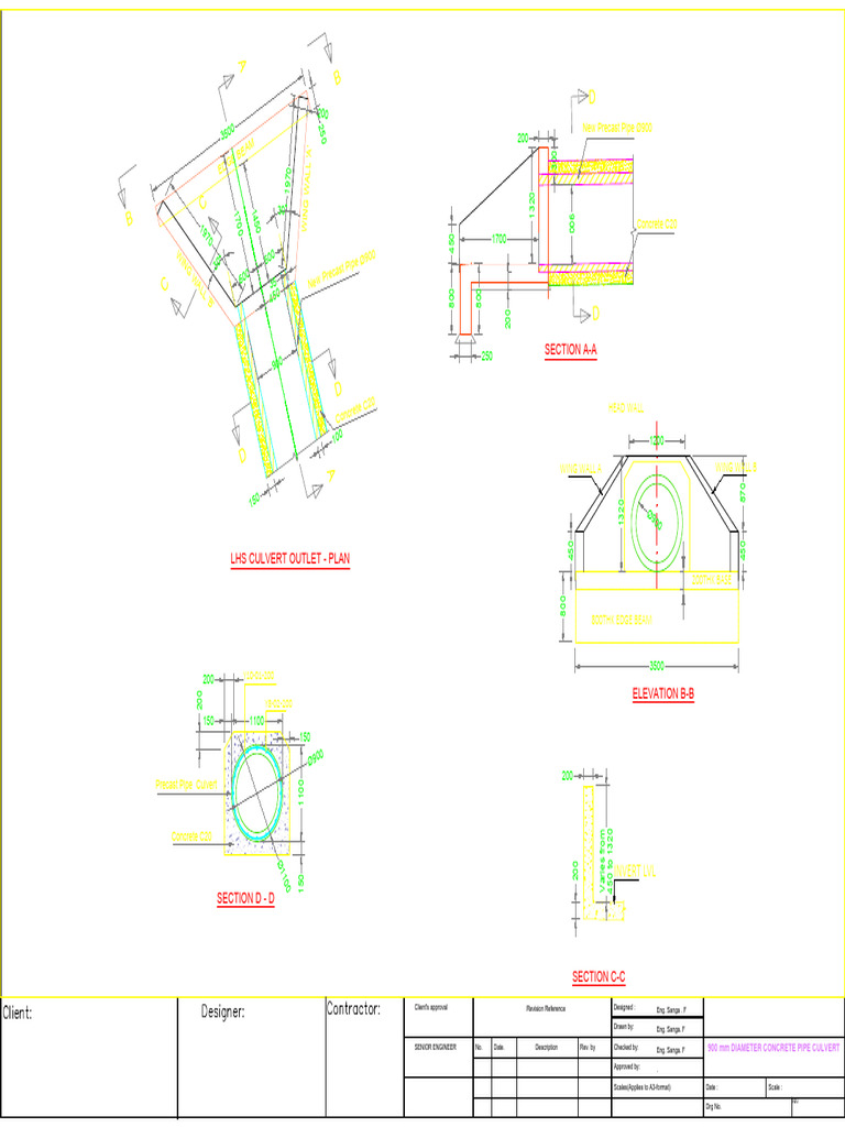 900mm Diameter Concrete Pipe Culvert | PDF | Civil Engineering