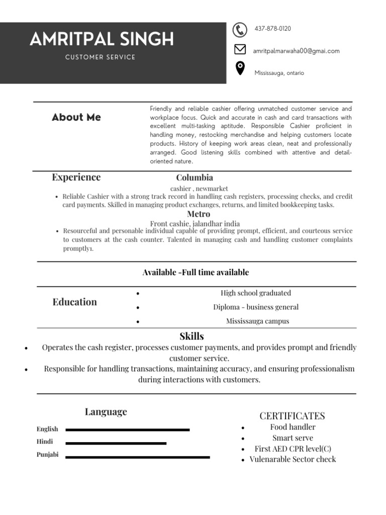 Abu Abu Minimalist Resume PDF - 1