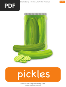 Do You Like Pickle Pudding Flashcards