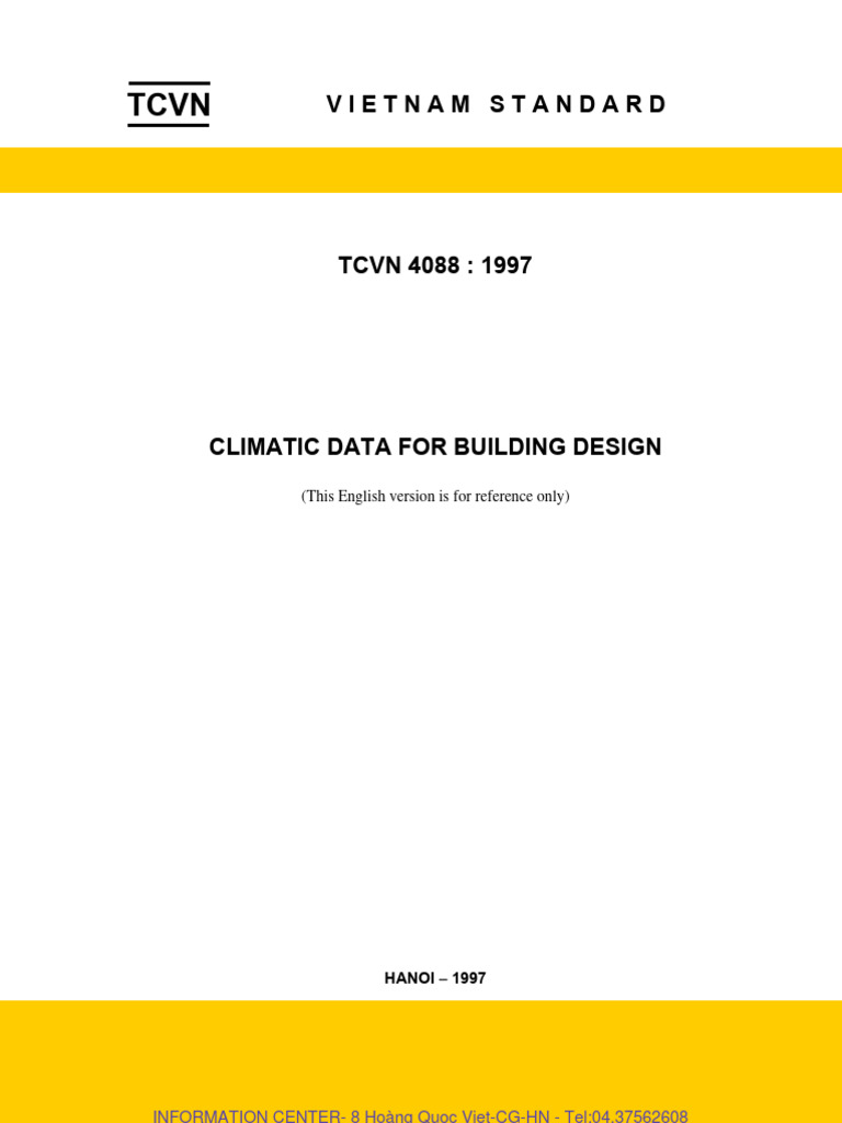 Tcvn 4088 1997 climatic data for building design pdf earth sciences