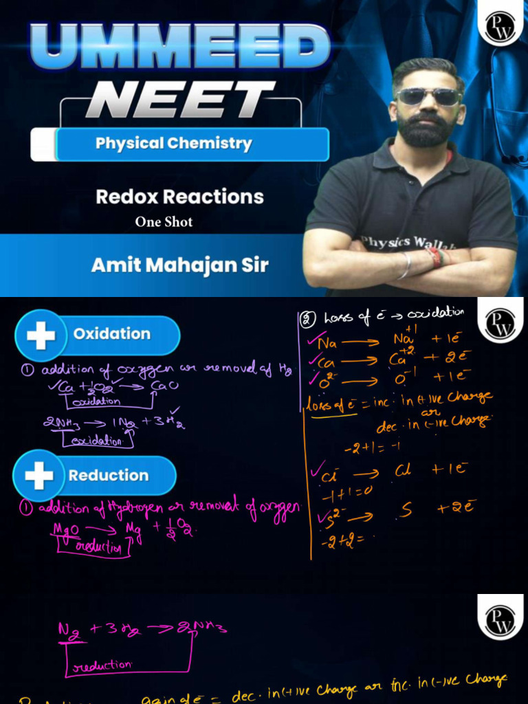 Redox Reactions Class Notes | PDF