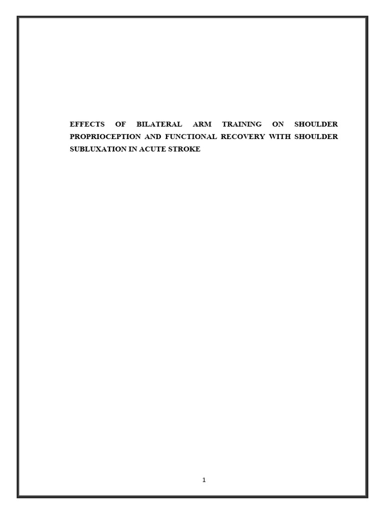 Bilateral 22 | PDF | Stroke | Anatomical Terms Of Motion
