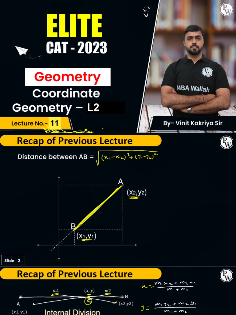 Coordinate Geometry: Area of Triangle | PDF | Line (Geometry) | Triangle