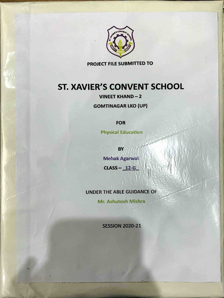 Physical Education ISC File | PDF