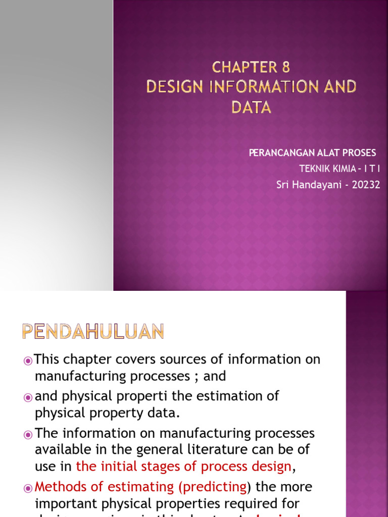 Estimasi Properti Fisik dalam Desain Kimia | PDF