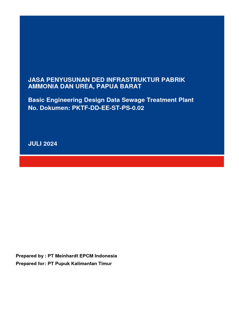 020724-FINAL BEDD Sewage Treatment Plant | PDF | Teknologi & Rekayasa