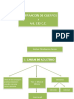 Cuadro Sinoptico de Causales de Separacion Civil