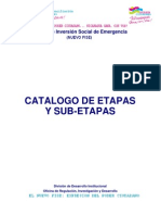 Catálogo de Etapas y Sub-Etapas