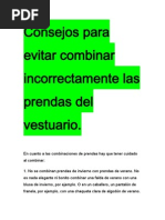 Download Consejos Para Evitar Combinar Incorrectamente Las Prendas Del Vestuario by d-fbuser-87262546 SN74732436 doc pdf