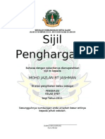 Sijil Penghargaan - Murid