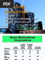 Operations Management: - Operations Strategy in A Global Environment