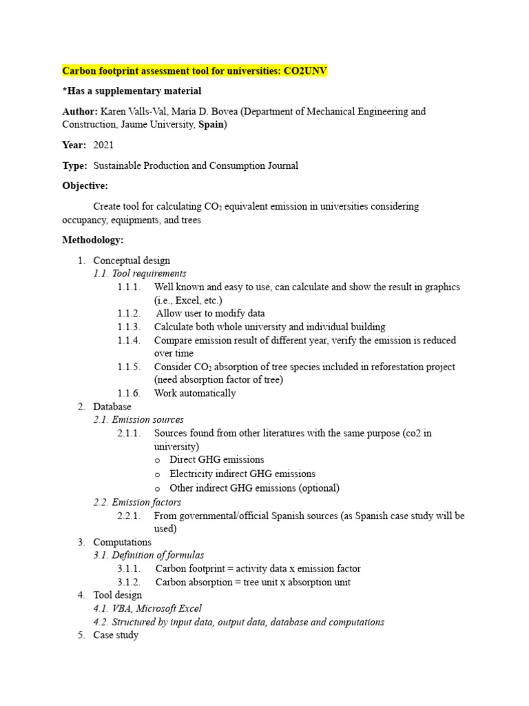 Carbon Footprint Assessment For A Neighborhood preview