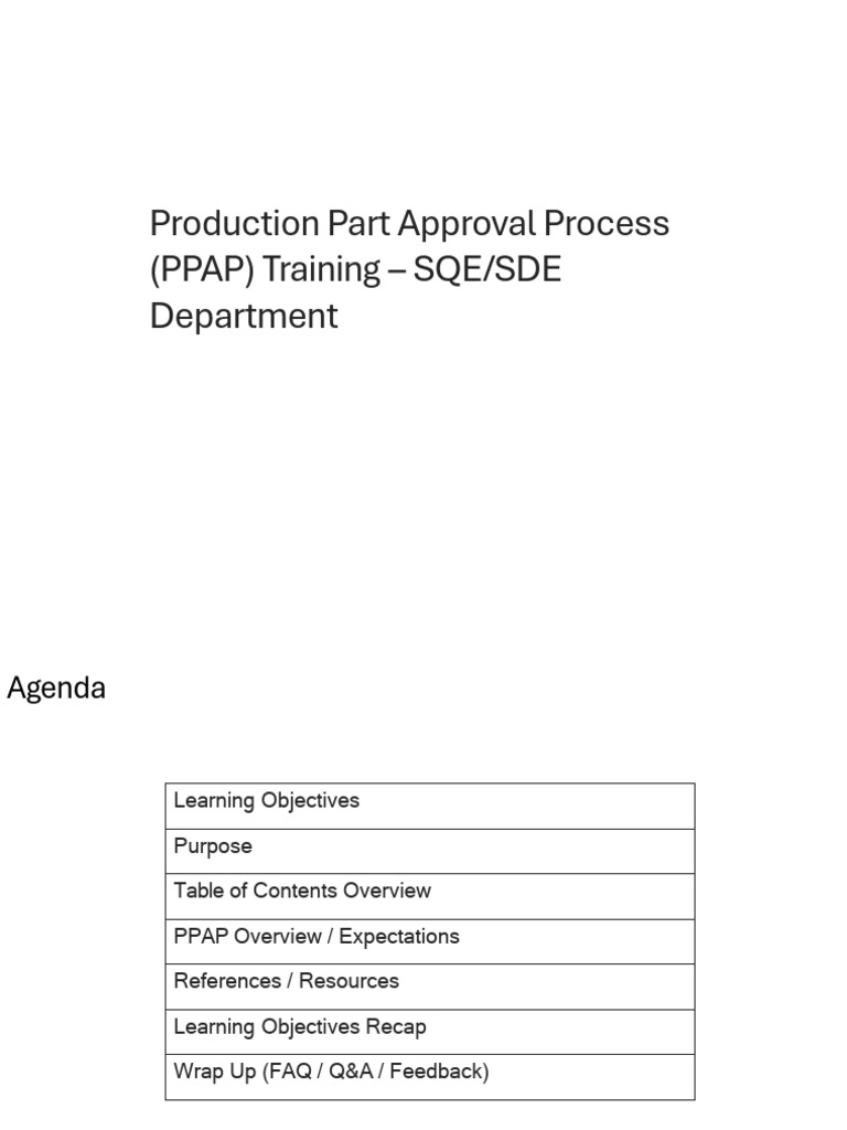 Production Part Approval Process PPAP 1718199035 | PDF | Specification ...
